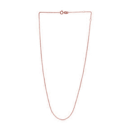 Adjustable Cable Chain in 14k Rose Gold (0.97 mm) Bids.com