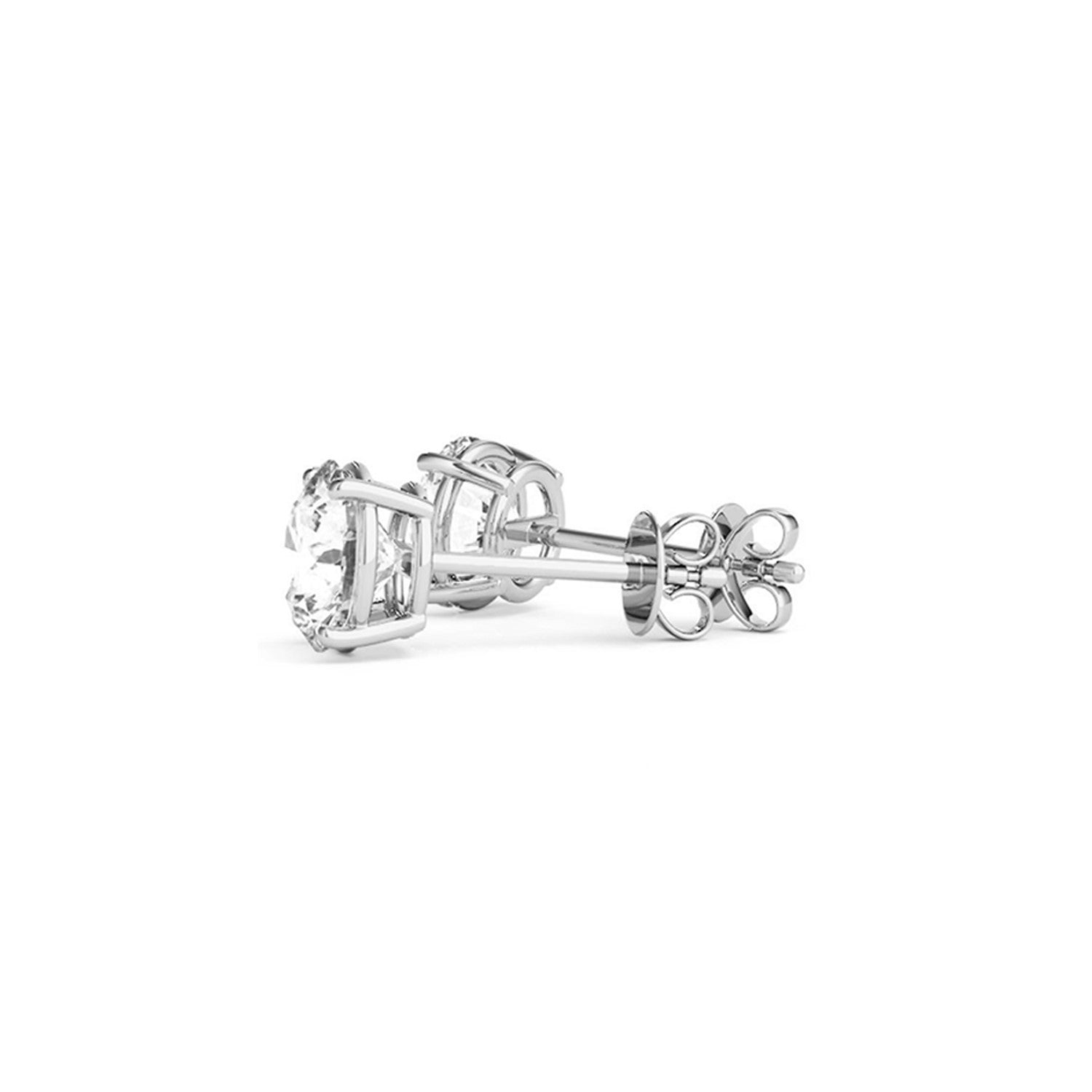 4 cttw Certified IGI Lab Grown Round Diamond Stud Earrings 14k White Gold (G/VS2) Bids.com