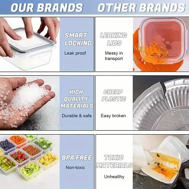 48-Piece Food Storage Container Set – Stackable, Microwave Safe, BPA Free DailySale
