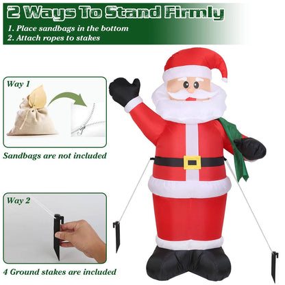 6.4ft Inflatable Christmas Giant Santa Claus DailySale