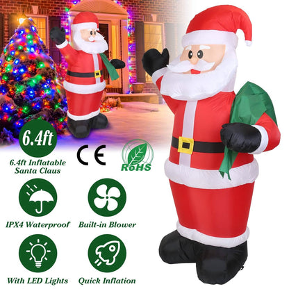 6.4ft Inflatable Christmas Giant Santa Claus DailySale