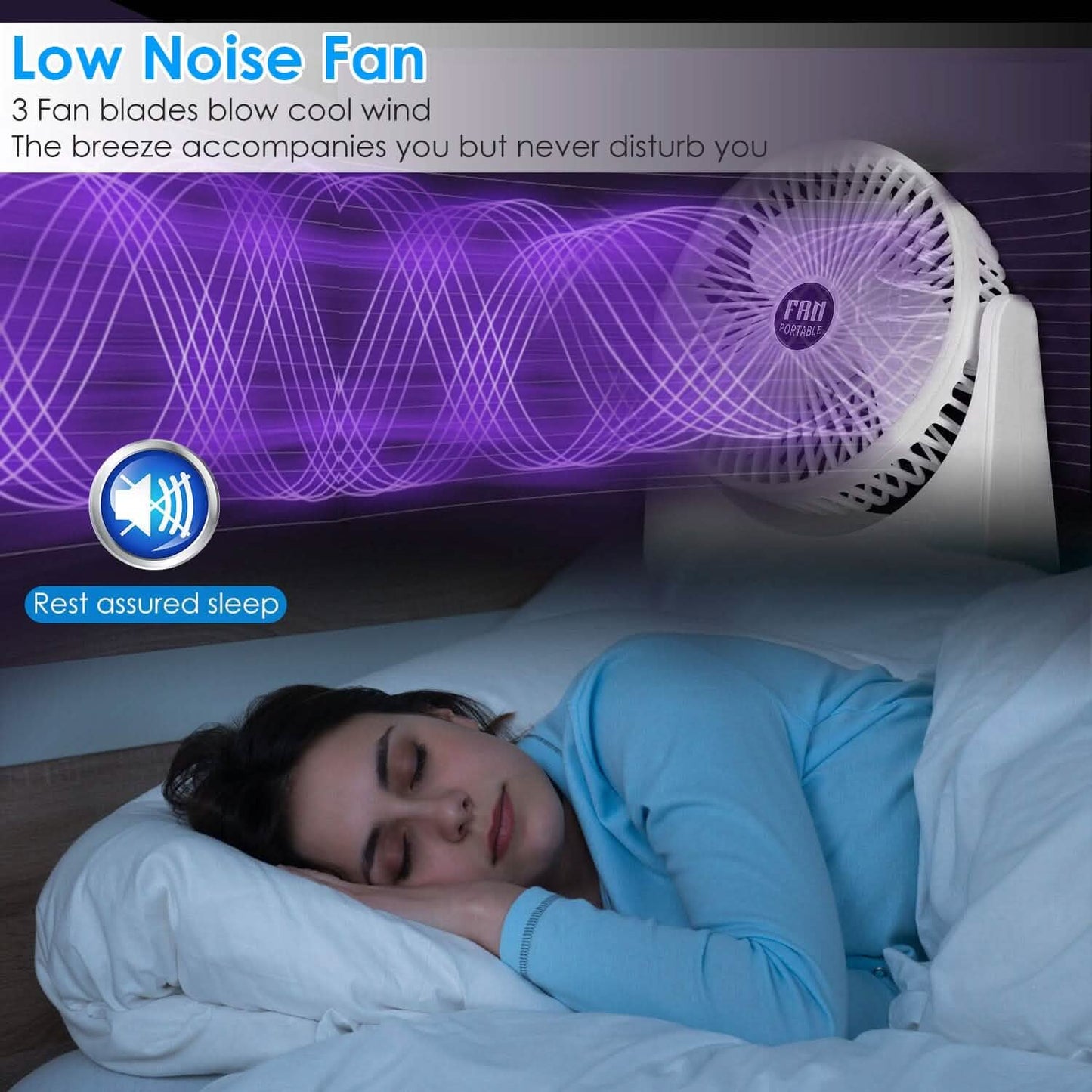 6.5" Desk Fan USB Powered 3 Speeds DailySale