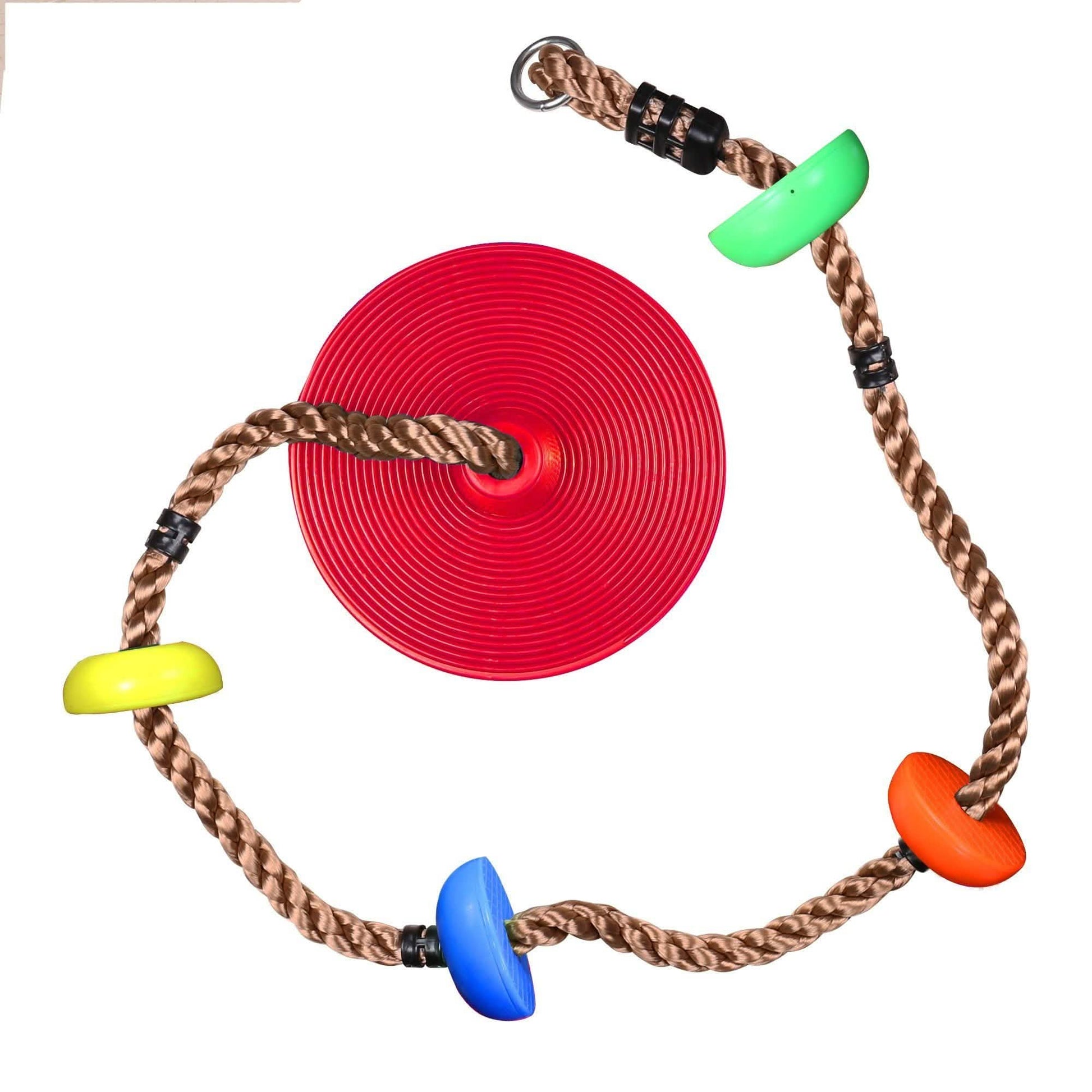 6.5 Ft. Climbing Rope Swing Disc Swing Seat for Kids DailySale