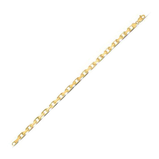 14k Yellow Gold French Cable Link Chain (4.80 mm) Bids.com