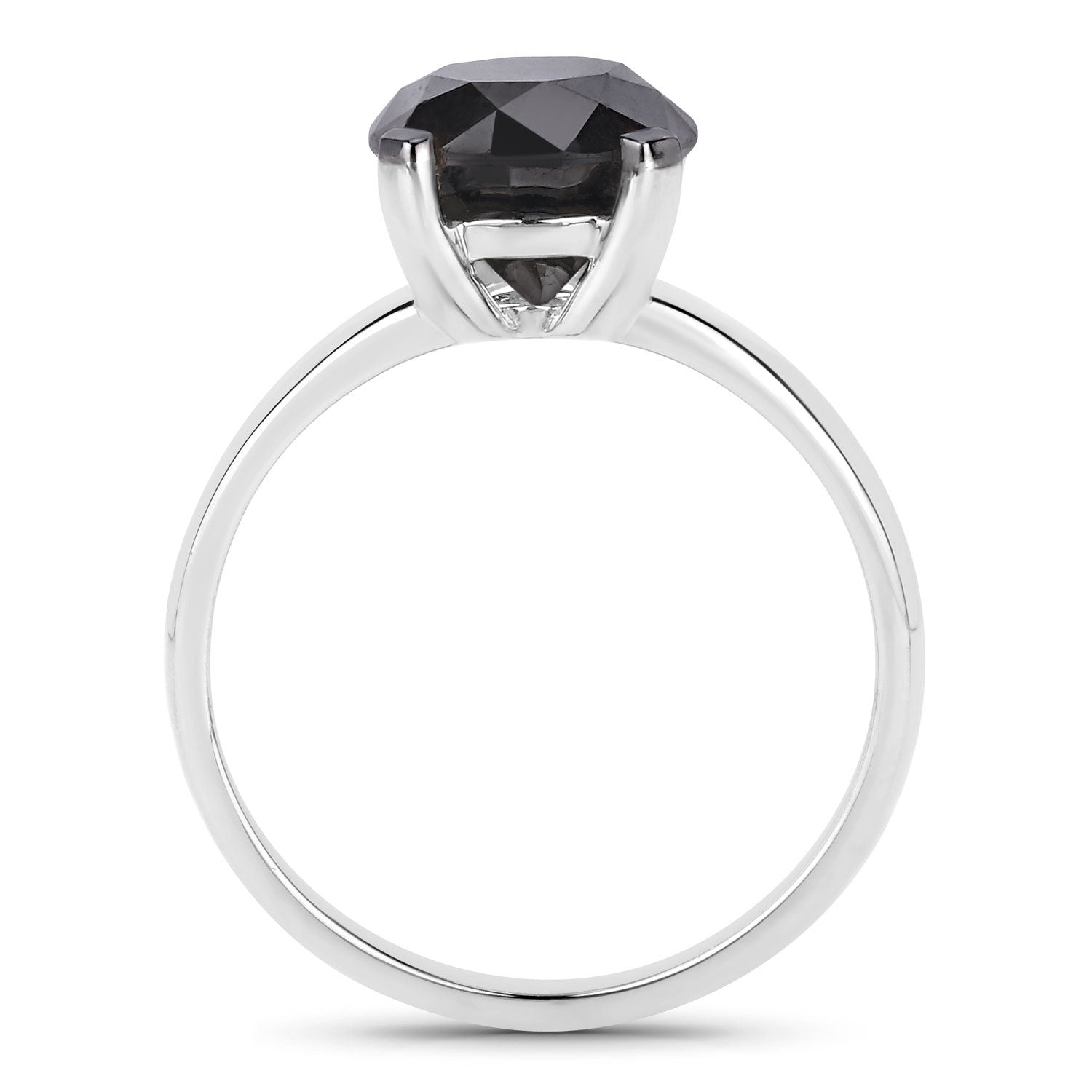 3.00 Carat Genuine Black Diamond 14K White Gold Ring Bids.com