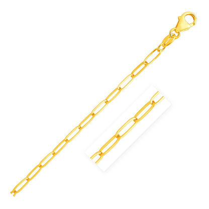 14K Yellow Gold Paperclip Chain (4.0mm) Bids.com