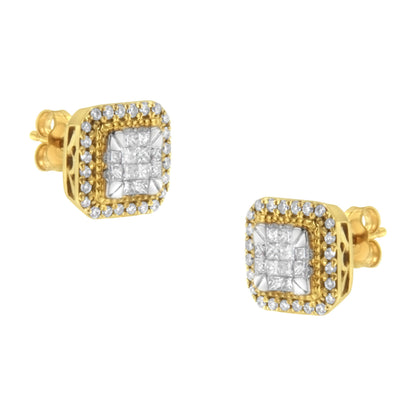 10KT Yellow Gold Diamond Stud Earrings (1/2 cttw, H-I Color, SI2-I1 Clarity) Bids.com