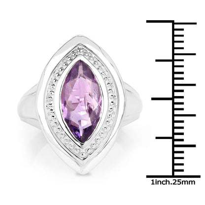 2.00 Carat Genuine Amethyst .925 Sterling Silver Ring Bids.com
