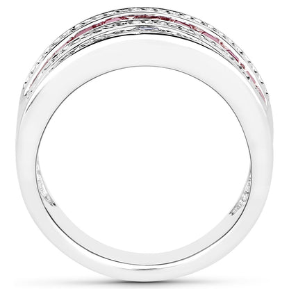 3.36 Carat Genuine Multi Stones .925 Sterling Silver Ring Bids.com