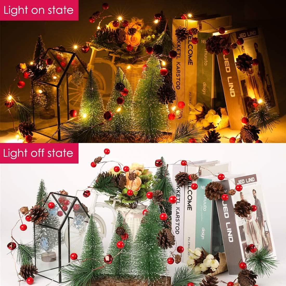 6.5Ft. 20 LED Christmas Garland with Lights DailySale