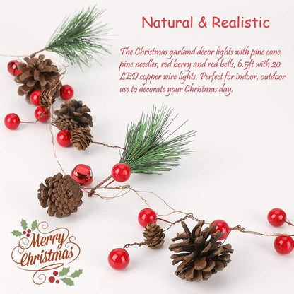 6.5Ft. 20 LED Christmas Garland with Lights DailySale