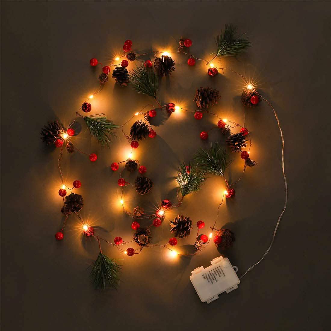 6.5Ft. 20 LED Christmas Garland with Lights DailySale