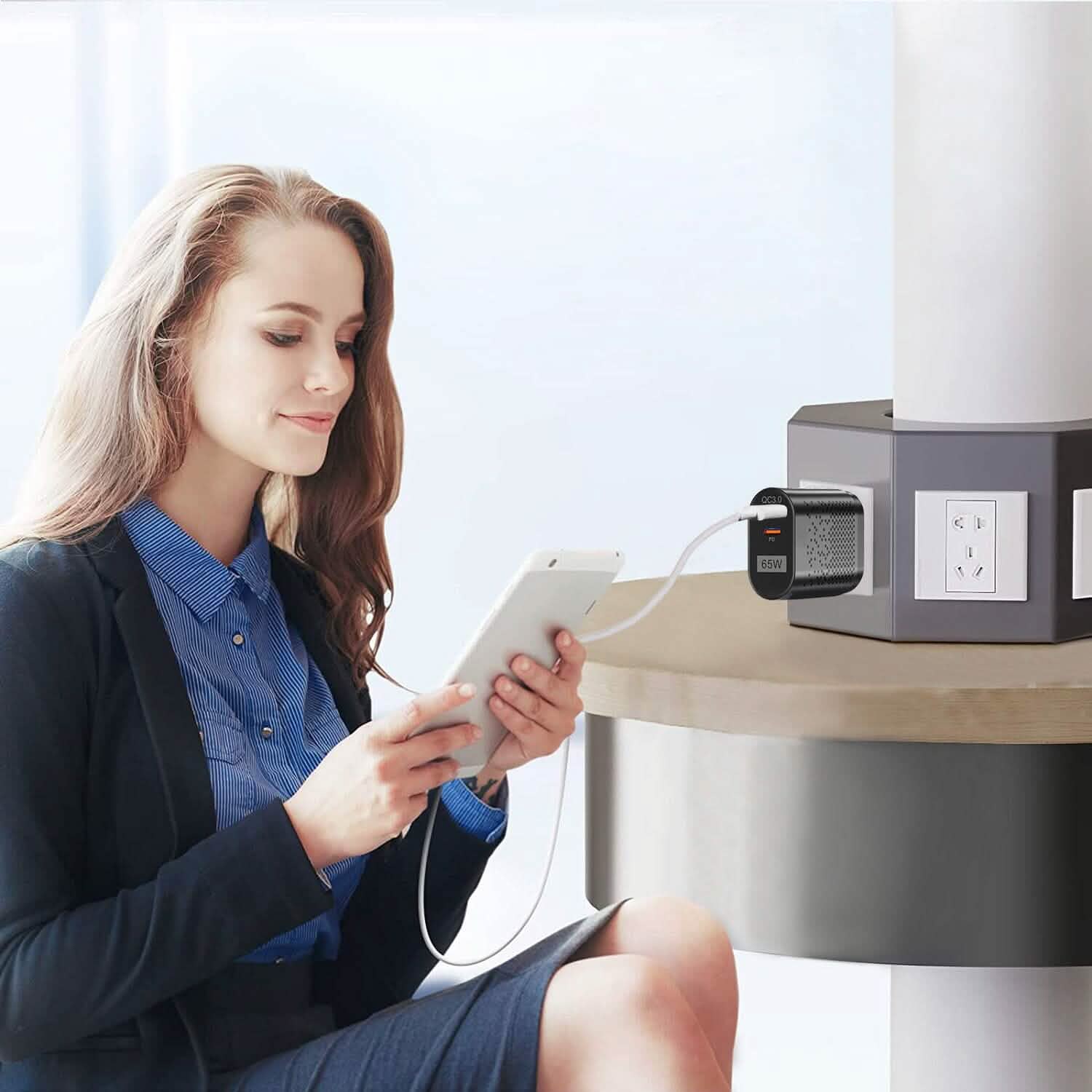 65W Type C Fast Wall Charger PD QC3.0 Adapter DailySale