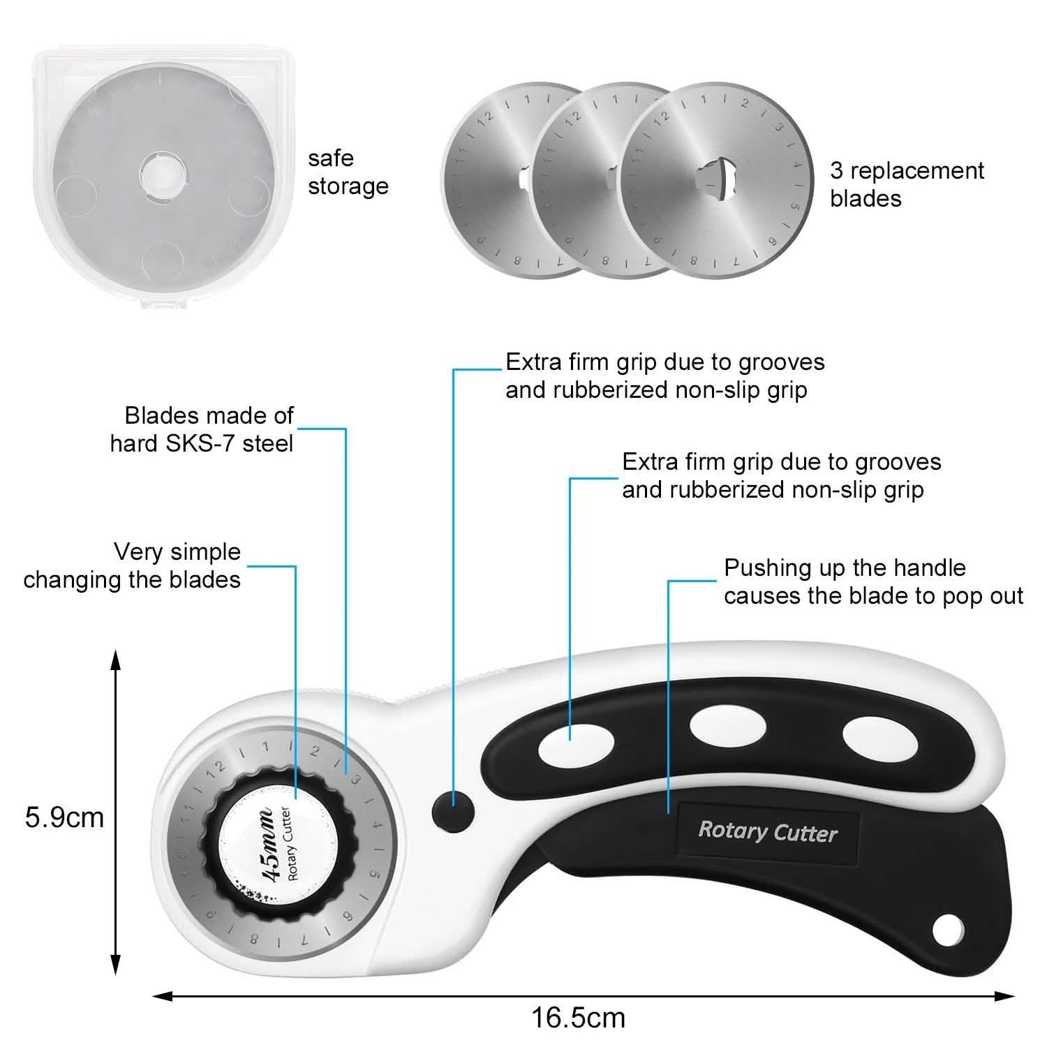 66-Piece: Rotary Cutter Tool Kit DailySale