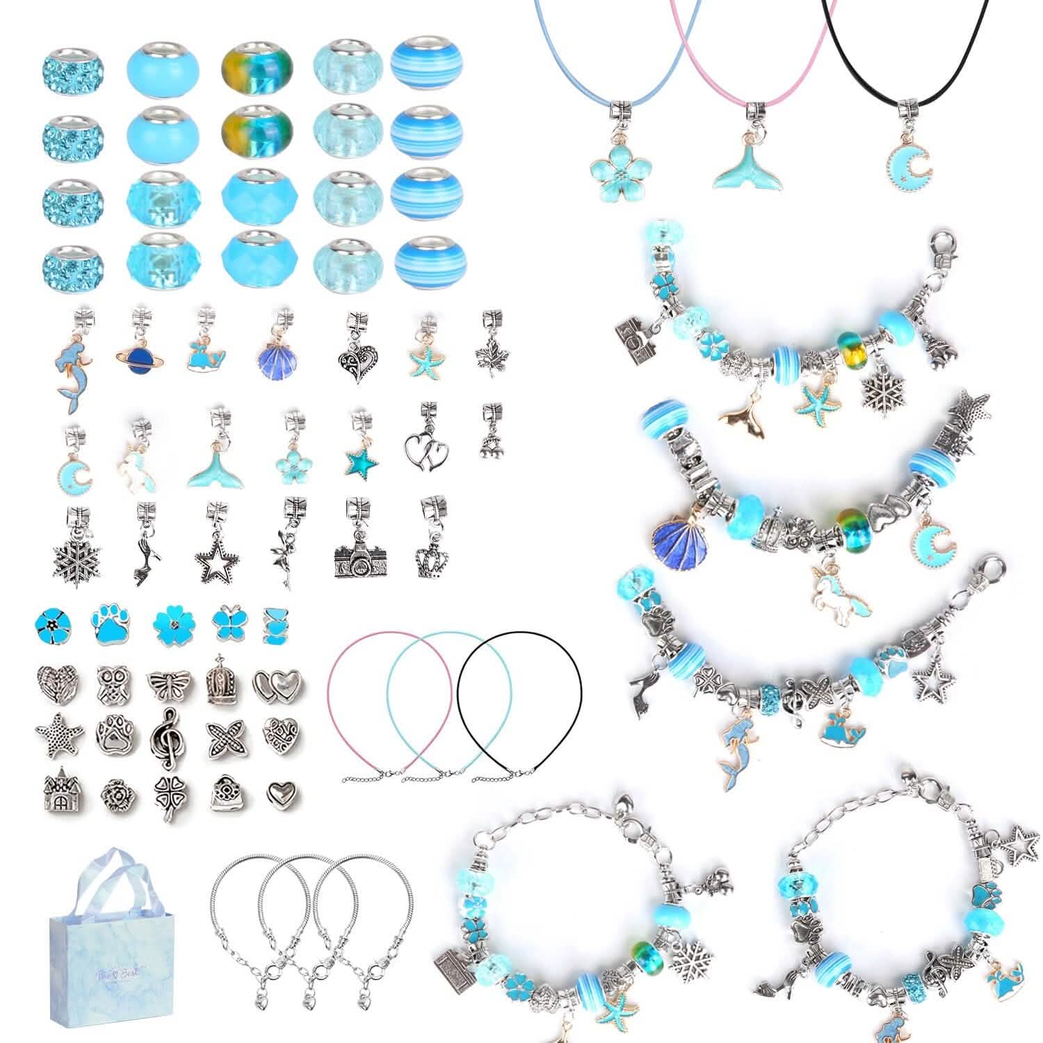 66-Pieces: Charm Bracelet Making Kit DailySale