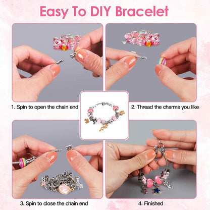 66-Pieces: Charm Bracelet Making Kit DailySale