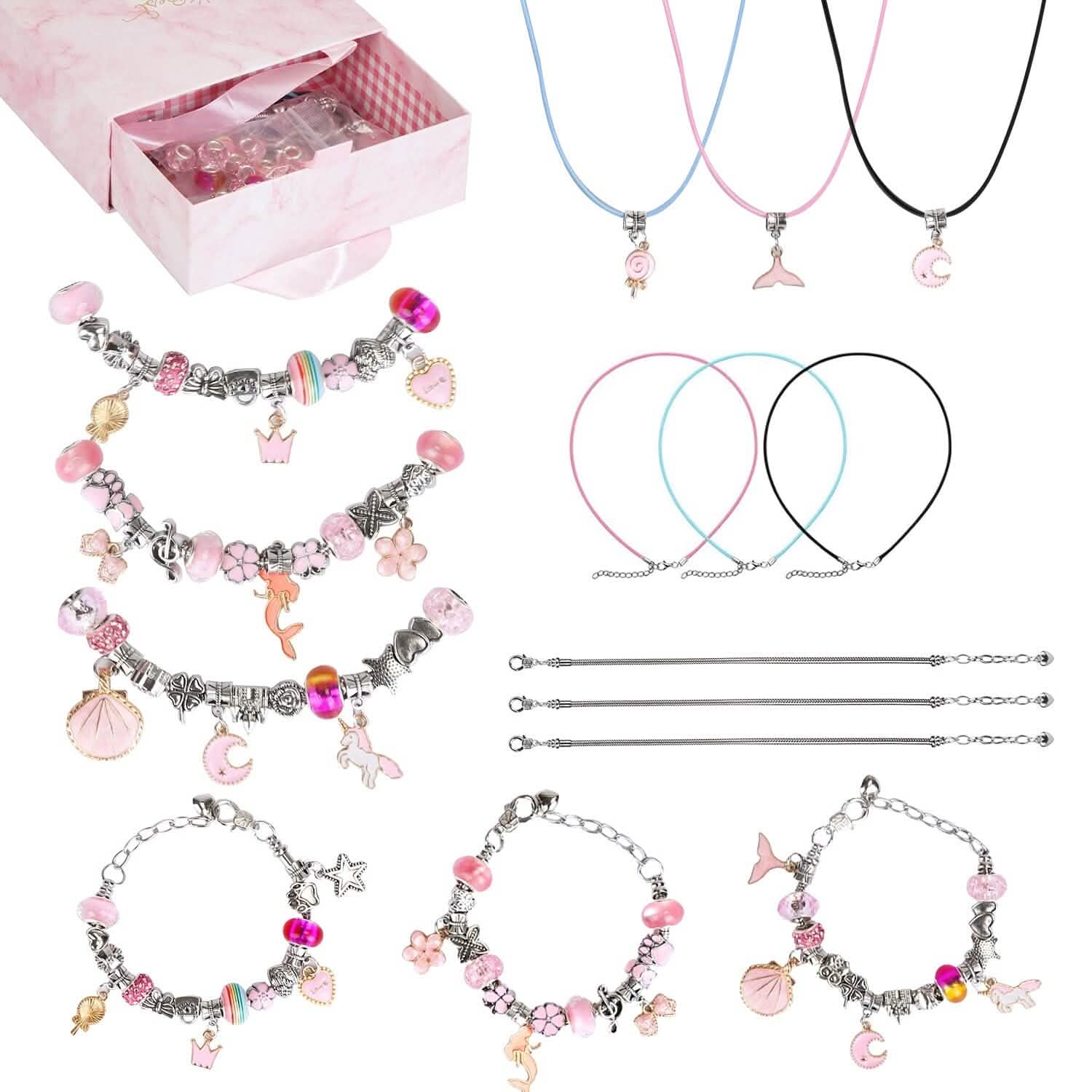 66-Pieces: Charm Bracelet Making Kit DailySale