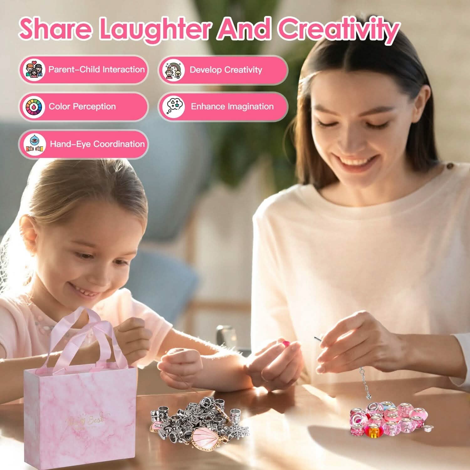 66-Pieces: Charm Bracelet Making Kit DailySale