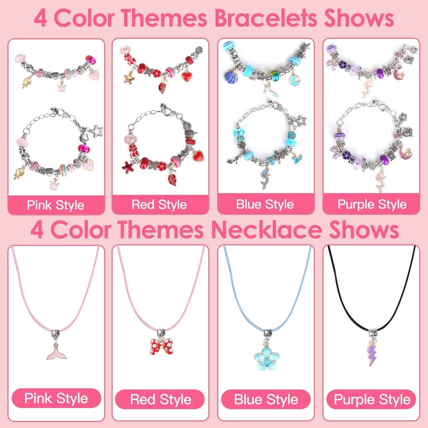 66-Pieces: Charm Bracelet Making Kit DailySale