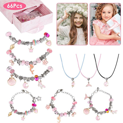 66-Pieces: Charm Bracelet Making Kit DailySale
