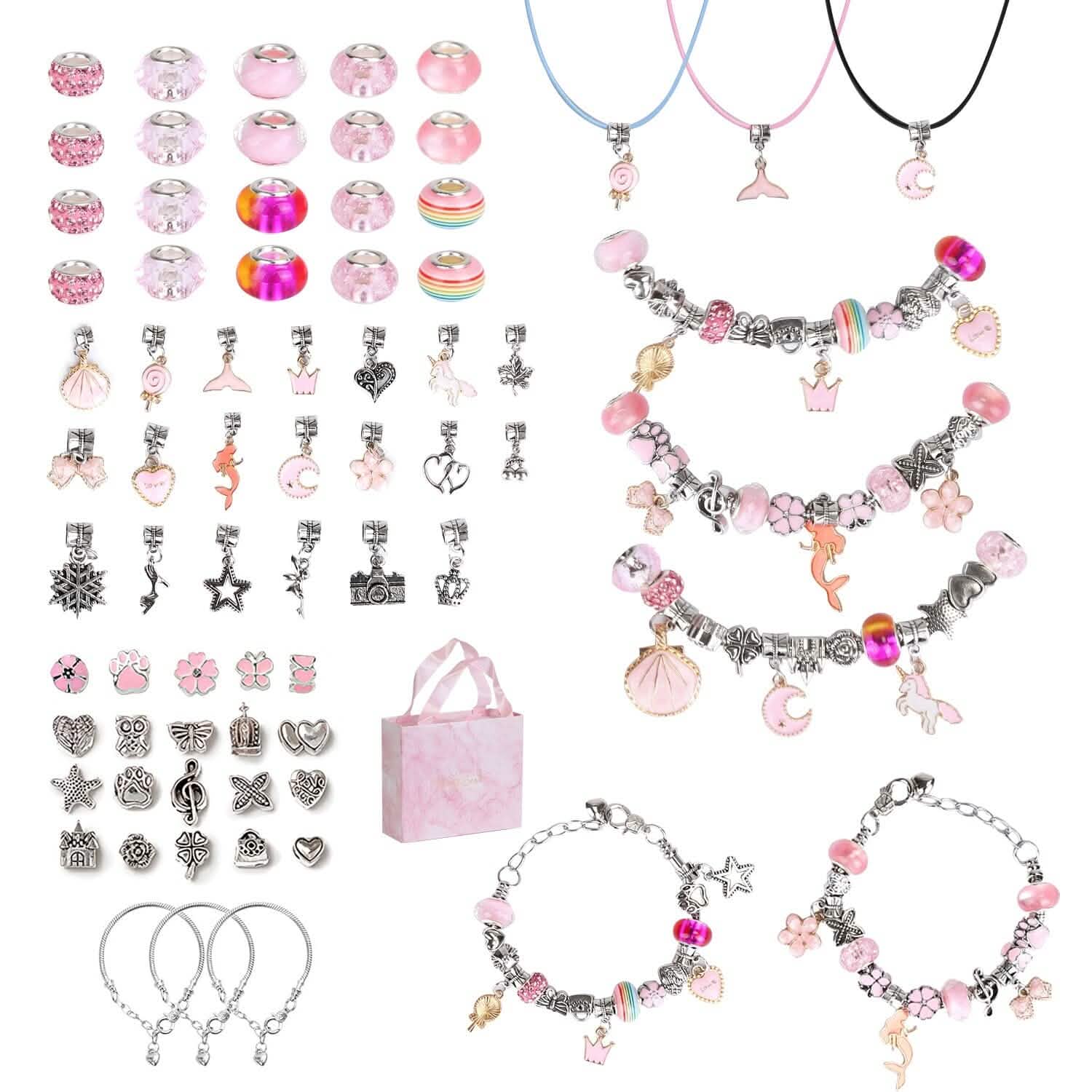 66-Pieces: Charm Bracelet Making Kit DailySale