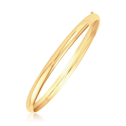 Classic Bangle in 14k Yellow Gold (5.0mm) Bids.com