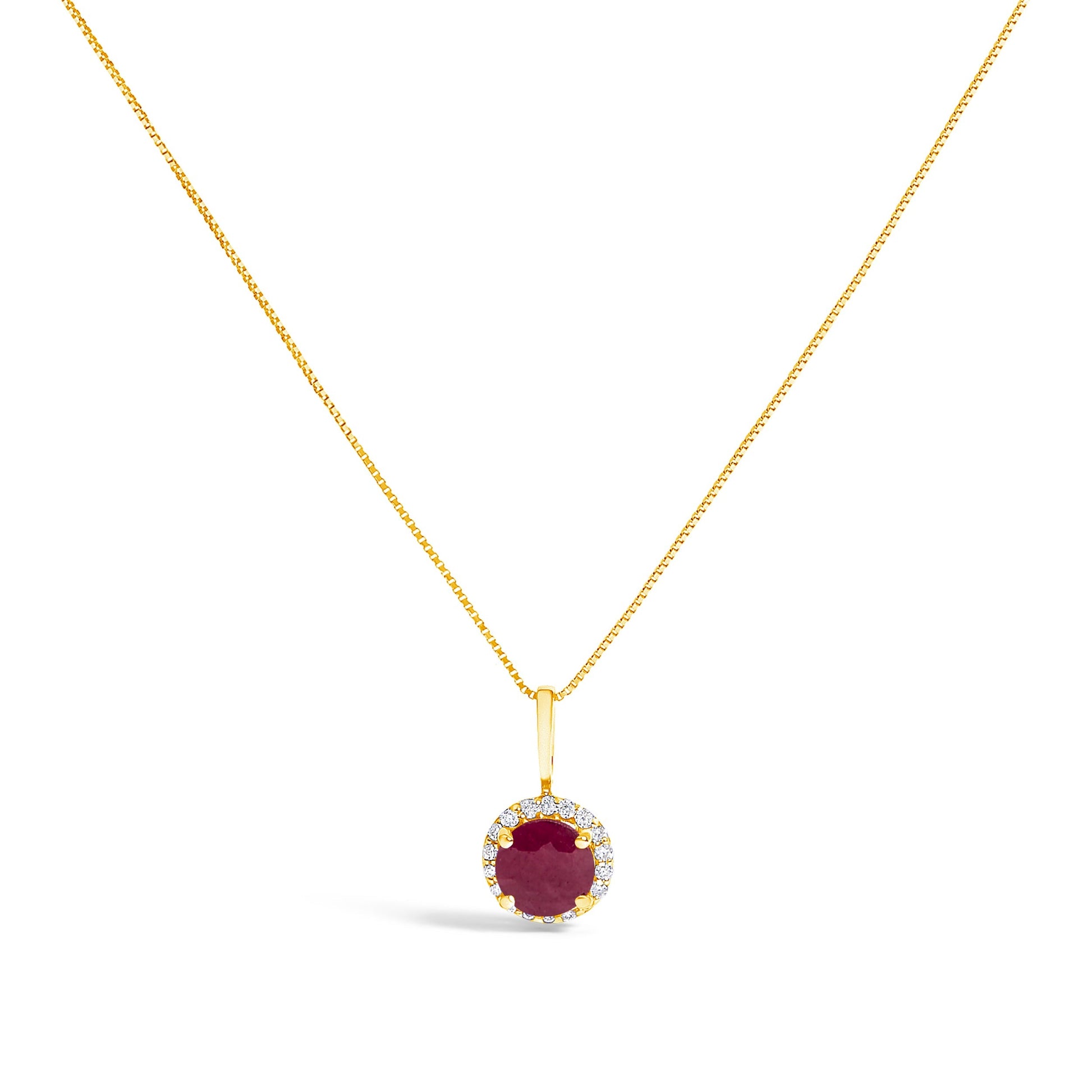 10K White Gold Purple Amethyst and 1/10 Cttw Diamond Accent Halo Pendant Necklace Bids.com