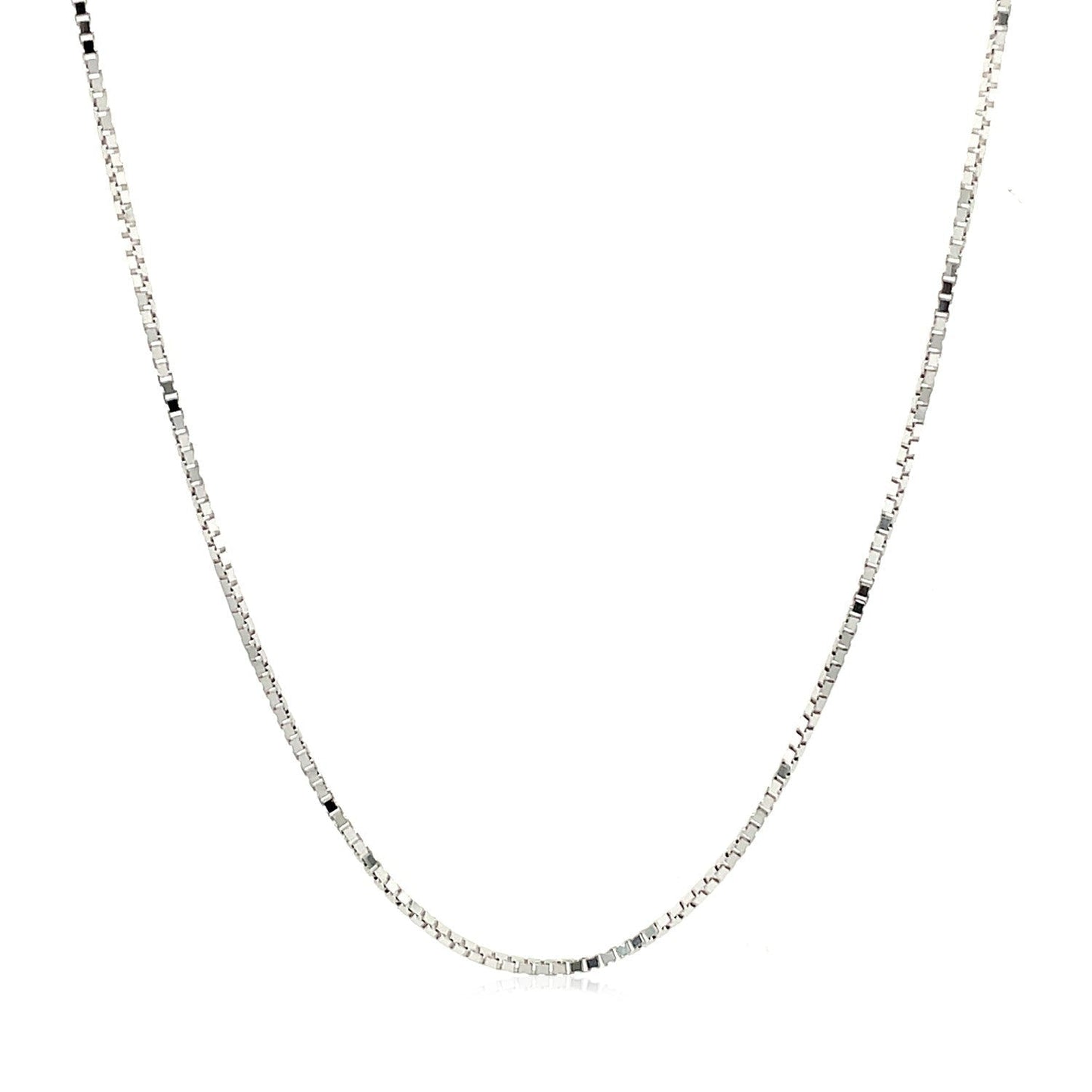 10k White Gold Adjustable Box Chain 0.85mm Bids.com