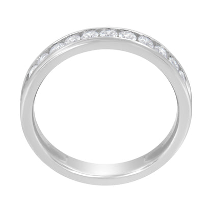 14K White Gold 1/2 cttw Diamond Band Ring (I-J Color, I2-I3 Clarity) - Size 7 Bids.com