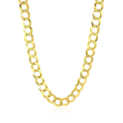 7.0mm 10k Yellow Gold Curb Chain Bids.com