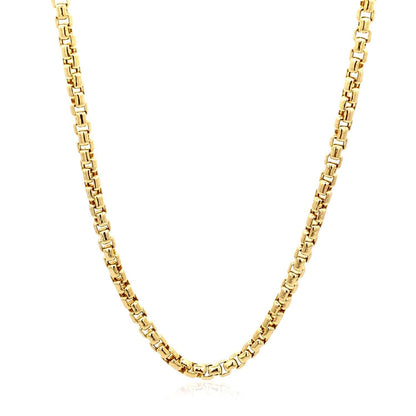 3.4mm 14k Yellow Gold Round Box Chain Bids.com