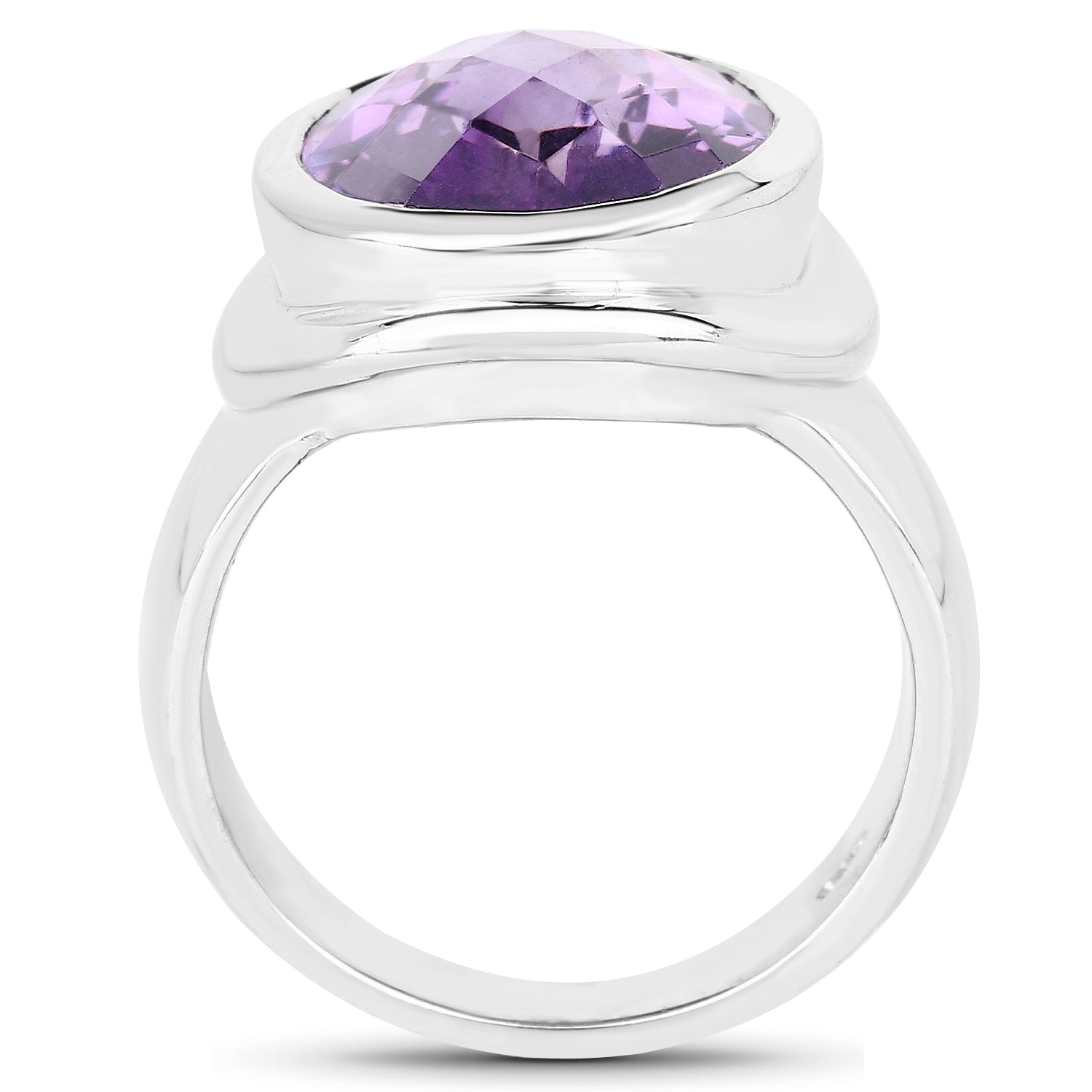 9.01 Carat Genuine Amethyst .925 Sterling Silver Ring Bids.com