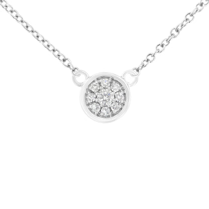 10K White Gold 1/4 Cttw Diamond Flower Pendant Necklace (I-J Color, I2-I3 Clarity) - Adjustable 16-18" chain Bids.com