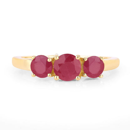 1.15 Carat Genuine Ruby 14K Yellow Gold Ring Bids.com