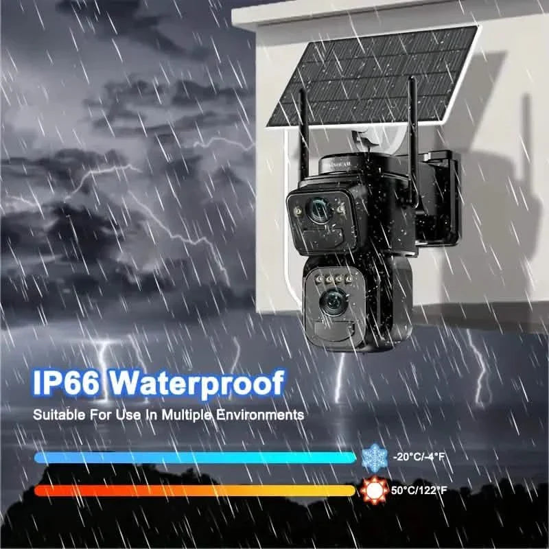 Solar WiFi Security Camera – 360° View, 10x Zoom, Night Vision & Motion Detection DailySale