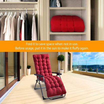 67x22in Chaise Lounger Cushion Recliner Rocking Chair Sofa DailySale