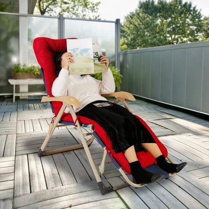 67x22in Chaise Lounger Cushion Recliner Rocking Chair Sofa DailySale