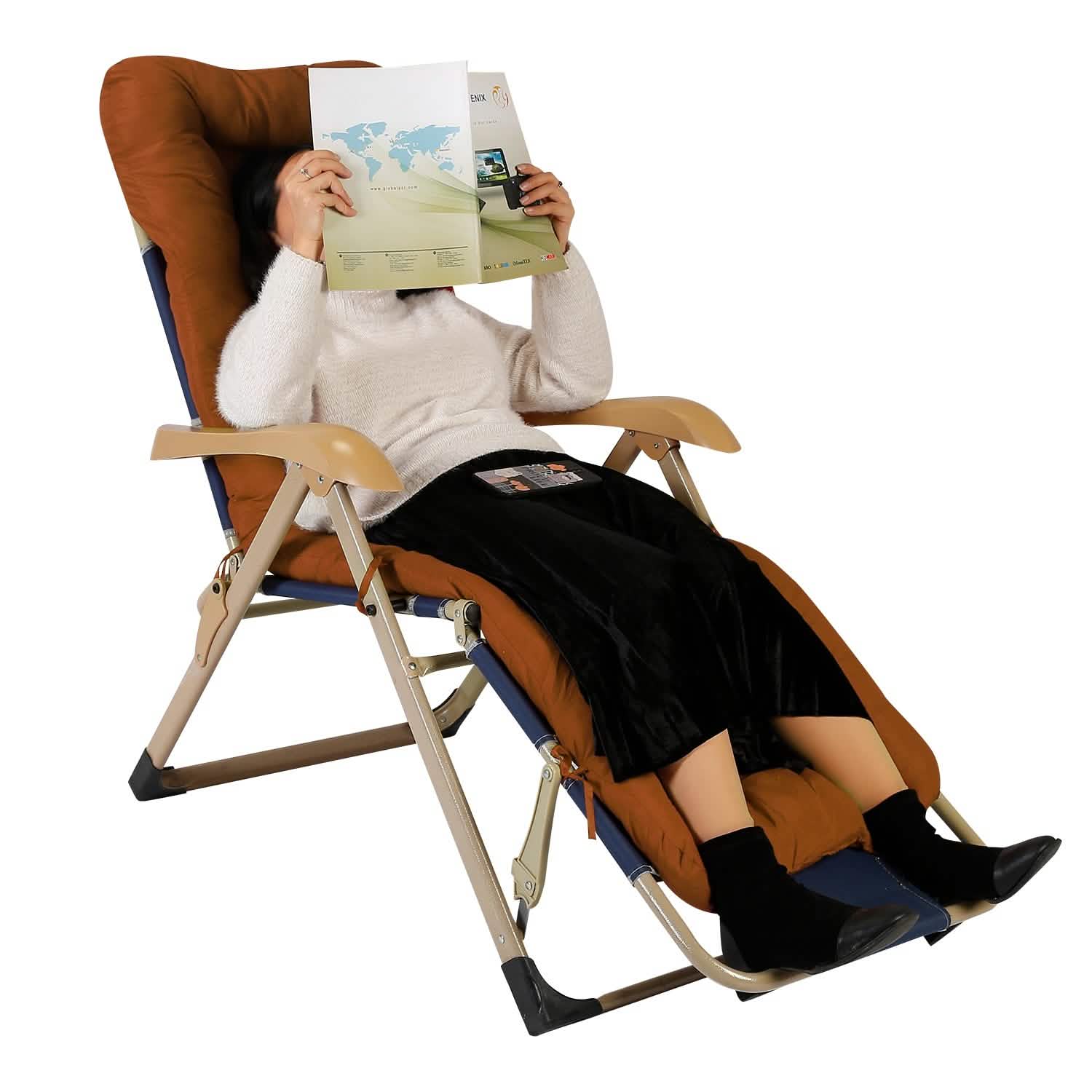 67x22in Chaise Lounger Cushion Recliner Rocking Chair Sofa DailySale