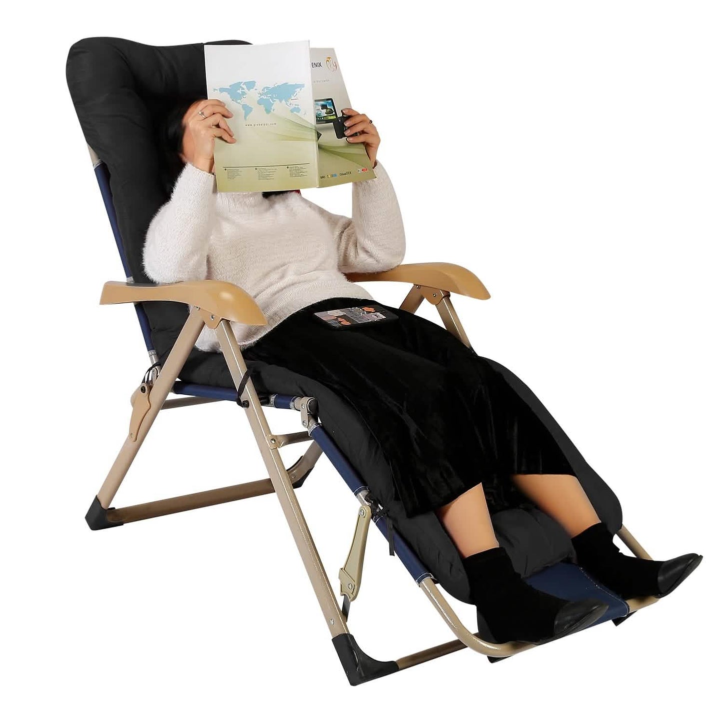 67x22in Chaise Lounger Cushion Recliner Rocking Chair Sofa DailySale