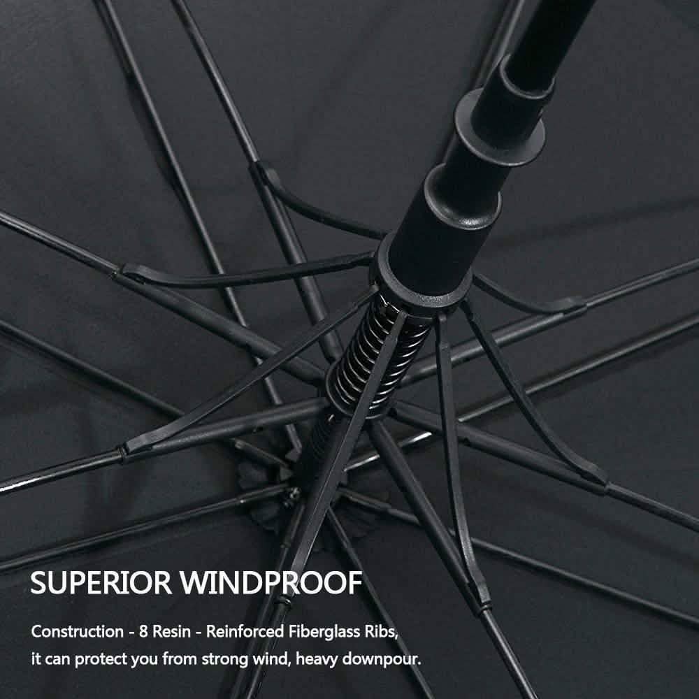 68" Automatic Open Golf Umbrella - Black DailySale