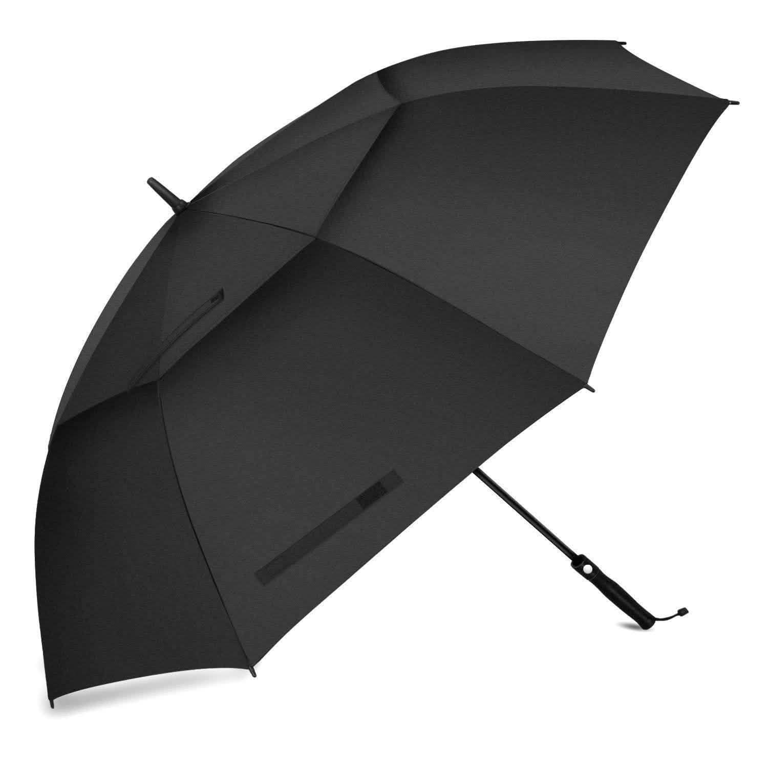 68" Automatic Open Golf Umbrella - Black DailySale