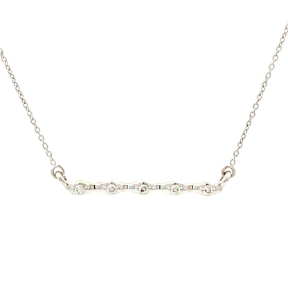 Genuine .05ct Diamond Fashion Pendants 14KT White Gold Bids.com