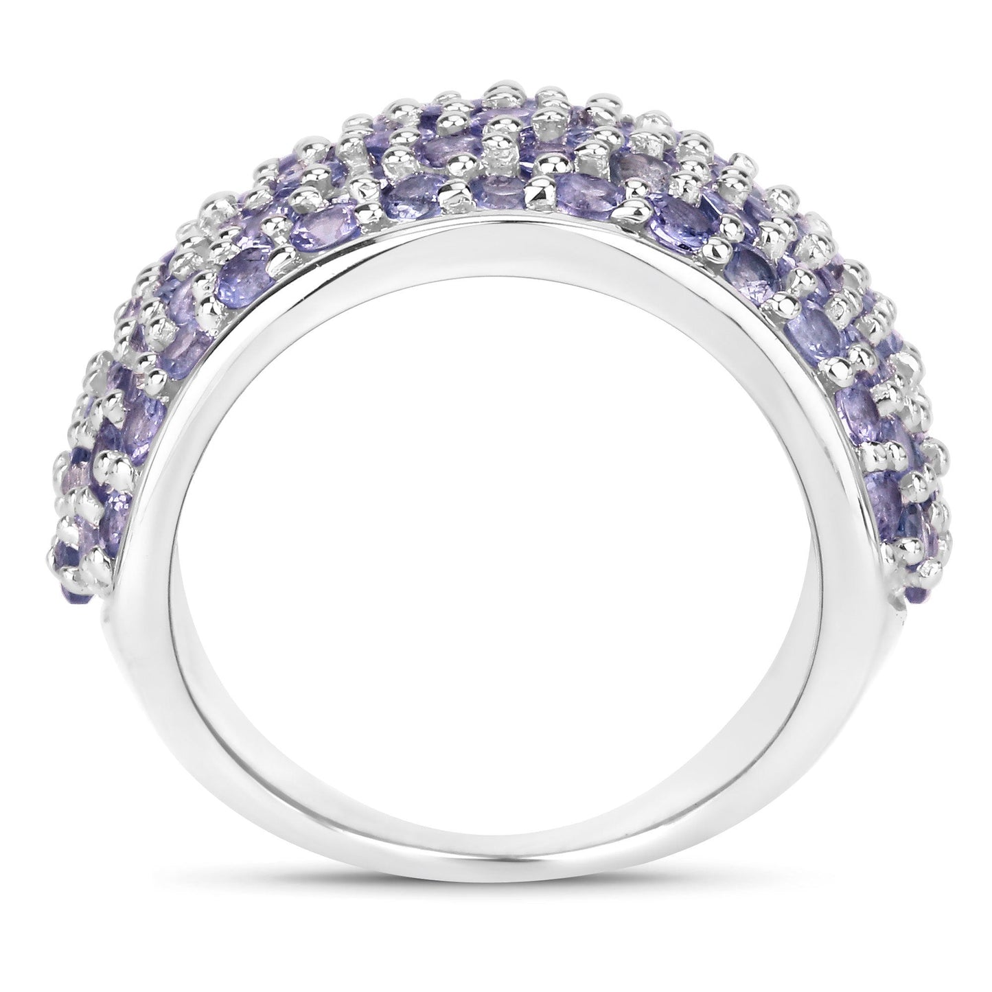 4.22 Carat Genuine Tanzanite .925 Sterling Silver Ring Bids.com