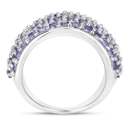 4.22 Carat Genuine Tanzanite .925 Sterling Silver Ring Bids.com