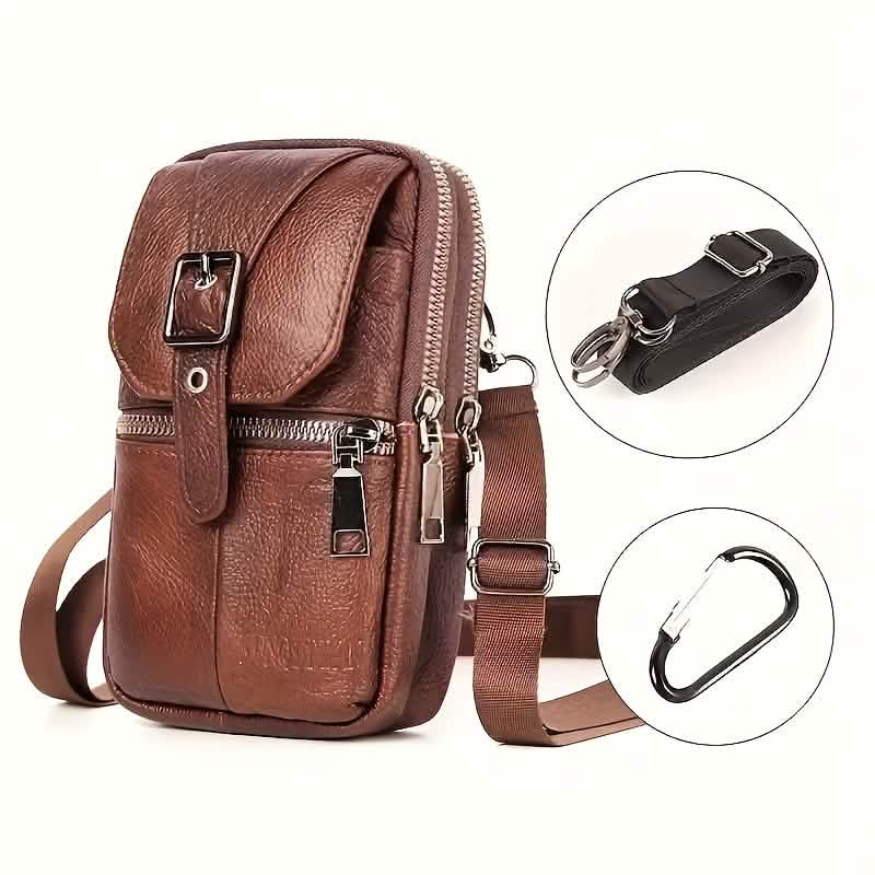 Men’s Genuine Leather Waist Bag Wallet DailySale
