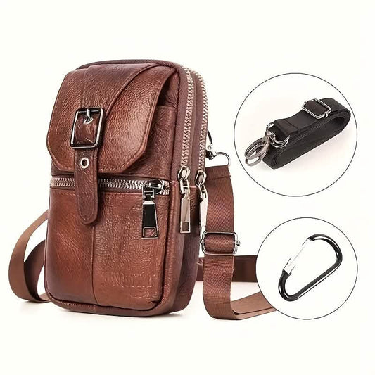 Men’s Genuine Leather Waist Bag Wallet DailySale