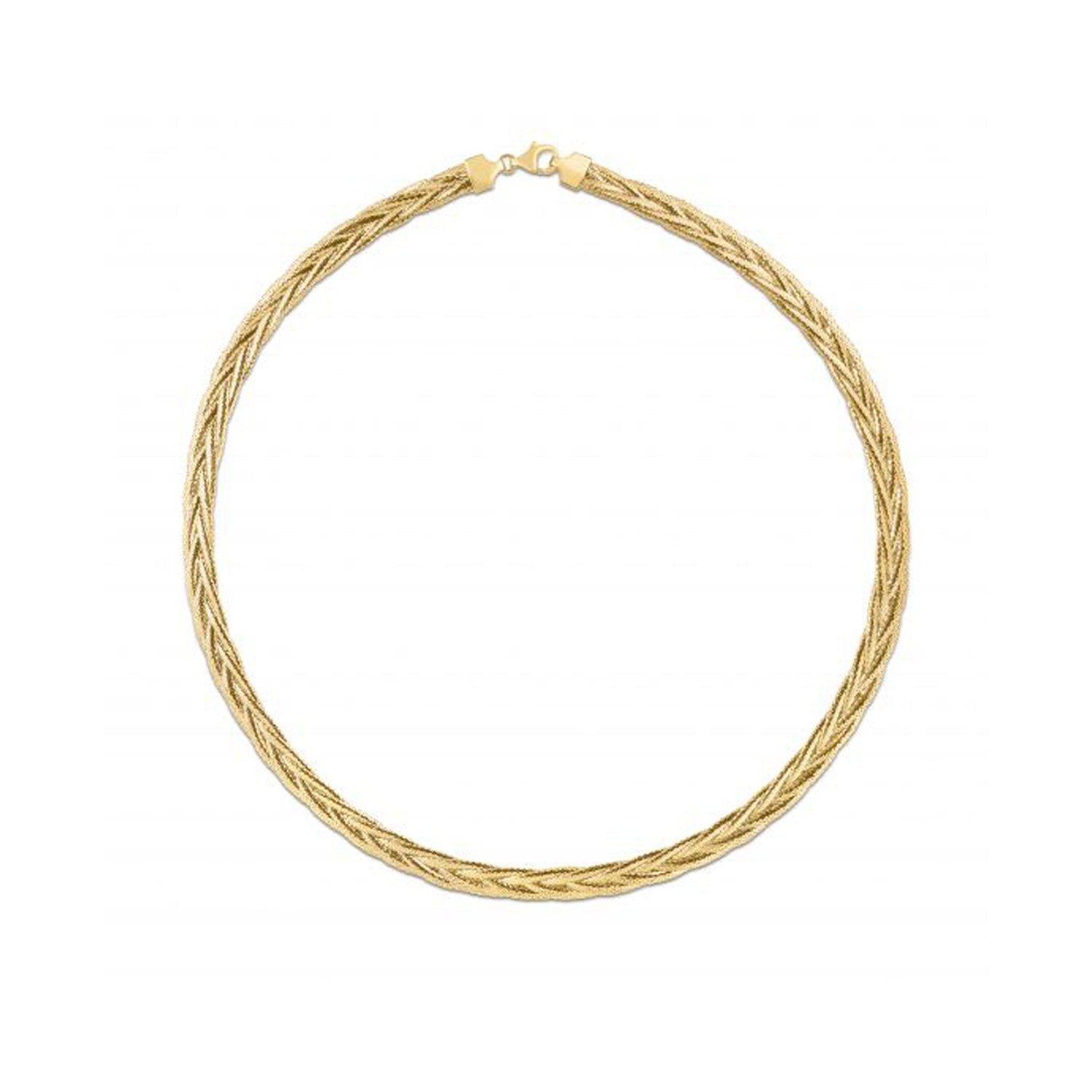 14k Yellow Gold Rapunzel Woven Necklace Bids.com