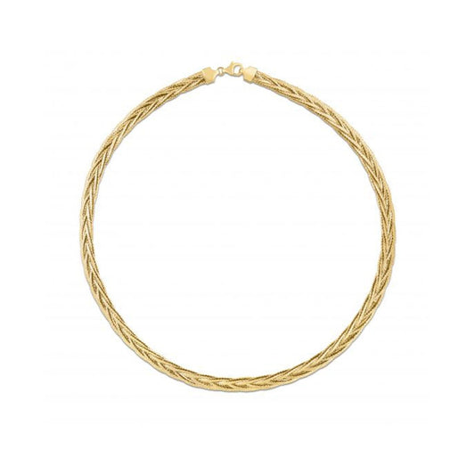 14k Yellow Gold Rapunzel Woven Necklace Bids.com