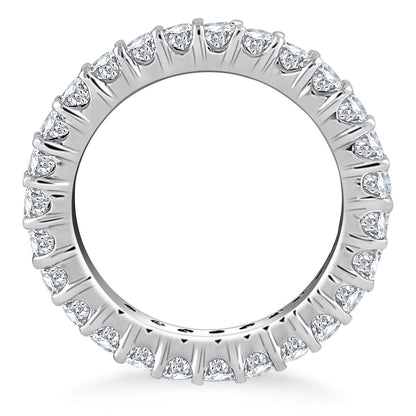 14k White Gold Common Prong Round Diamond Eternity Ring Bids.com