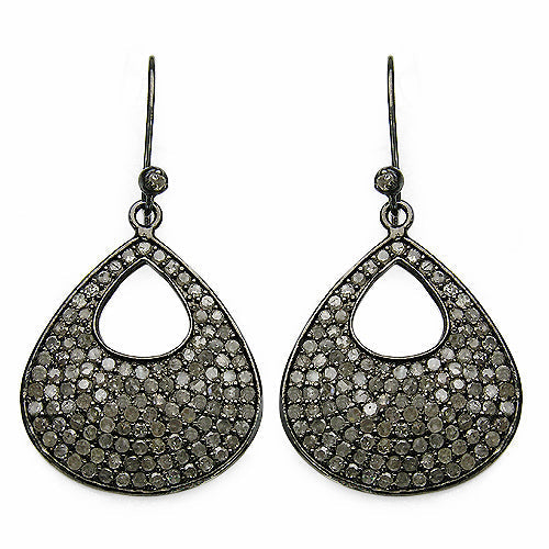 3.03 Carat Genuine Diamond .925 Sterling Silver Earrings Bids.com